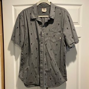 Vans pineapple skulls button down